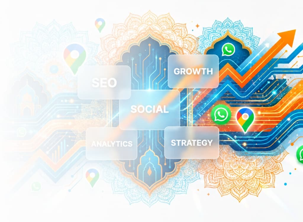 Pragati Ujjayini background illustrating local business digital growth